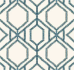 York TC2634 White Blue Sawgrass Trellis Wallpaper> Florals