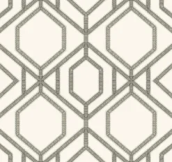 York TC2635 White Taupe Sawgrass Trellis Wallpaper Clearance