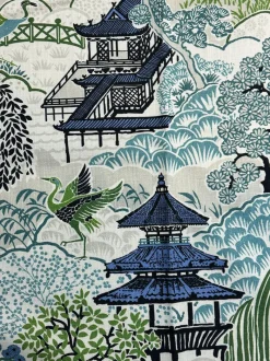 SMC Tea House Seawind Swavelle Mill Creek Fabric> Toile