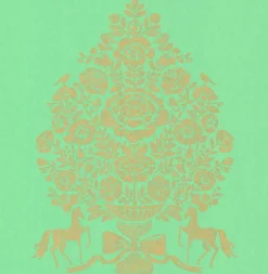 Brewster Till Turquoise President Damask Wallpaper Outlet