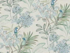 York TL1926 Turquiose Handpainted Songbird Wallpaper Discount