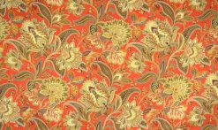 Stock/SMC Valdosta Pompeii Turquoise And Red Paisley Floral Fabric Swavelle
