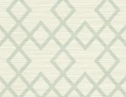 Brewster Vana Seafoam Woven Diamond Wallpaper Hot