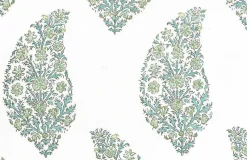 Laura Kiran Zahara Print Lagoon Fabric> Paisley