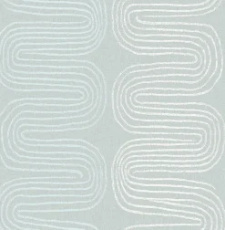 Brewster/ASP Zephyr Light Blue Abstract Stripe Wallpaper> Damask, Trellis & Geometrics